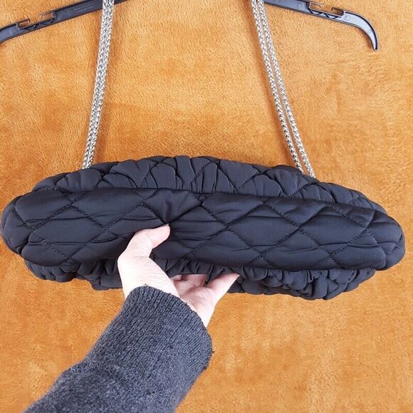 BCBG GENERATION Womens Handbag Black Quilted Chain Strap Shoulder Bag - Picture 6 of 12